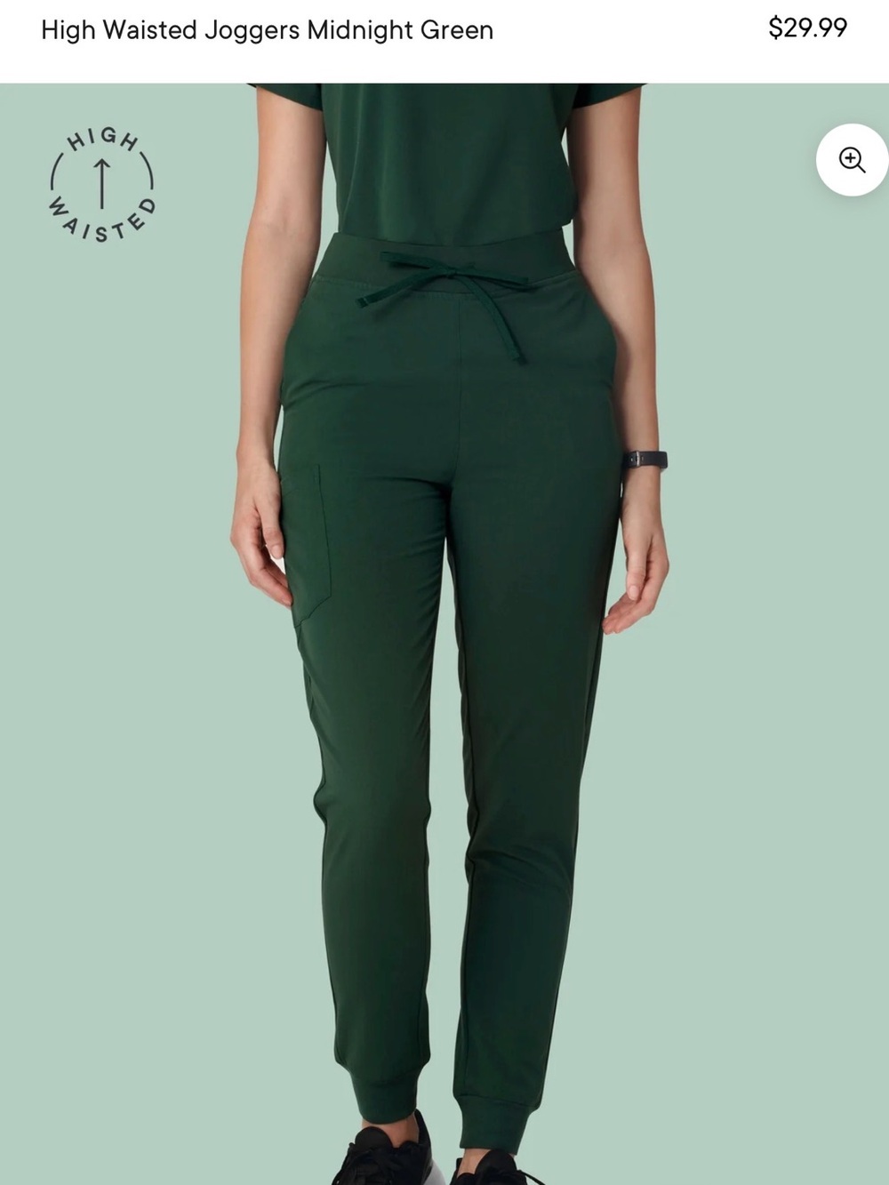 Mandala Scrubs High Waisted Joggers Midnight Hunter Green Xl Tall